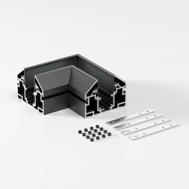 Slim Magnetic Коннектор угловой внутренний для шинопровода в натяжной потолок 85204/00 (черный) 85205/00 — Multielectrika