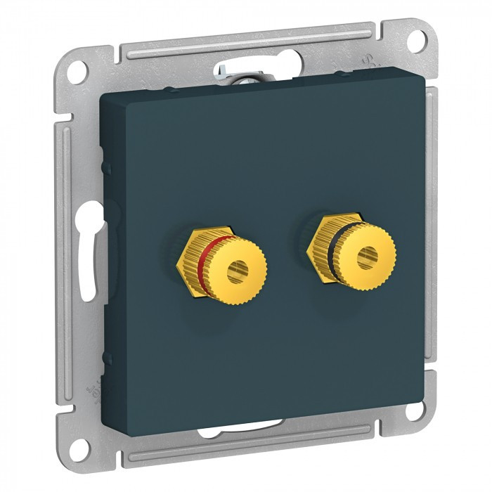 Аудиорозетка Schneider Electric Atlas Design двухместная, изумруд фото 1 — Multielectrika