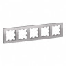Рамка Schneider Electric Atlas Design на 5 постов, алюминий