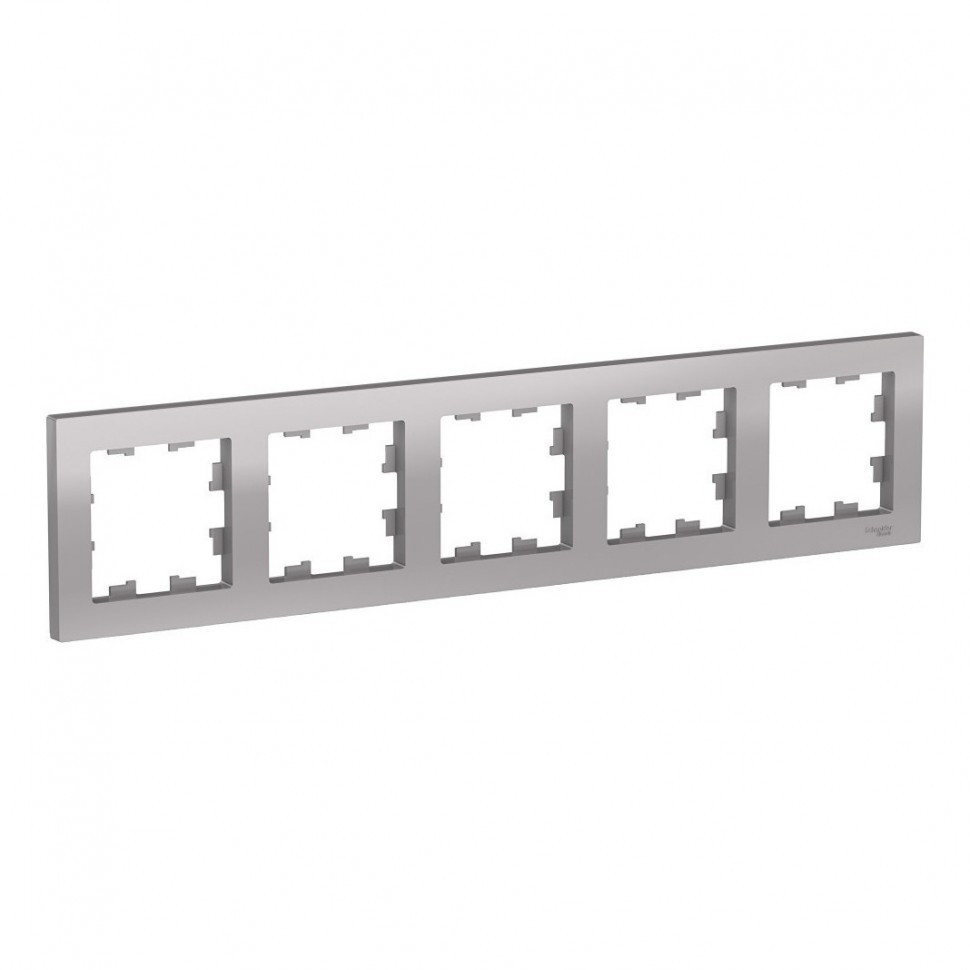 Рамка Schneider Electric Atlas Design на 5 постов, алюминий фото 1 — Multielectrika