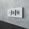 Рамка из поликарбоната на 3 поста Split белый/черный, soft-touch W0033068 фото 4 &mdash; Multielectrika