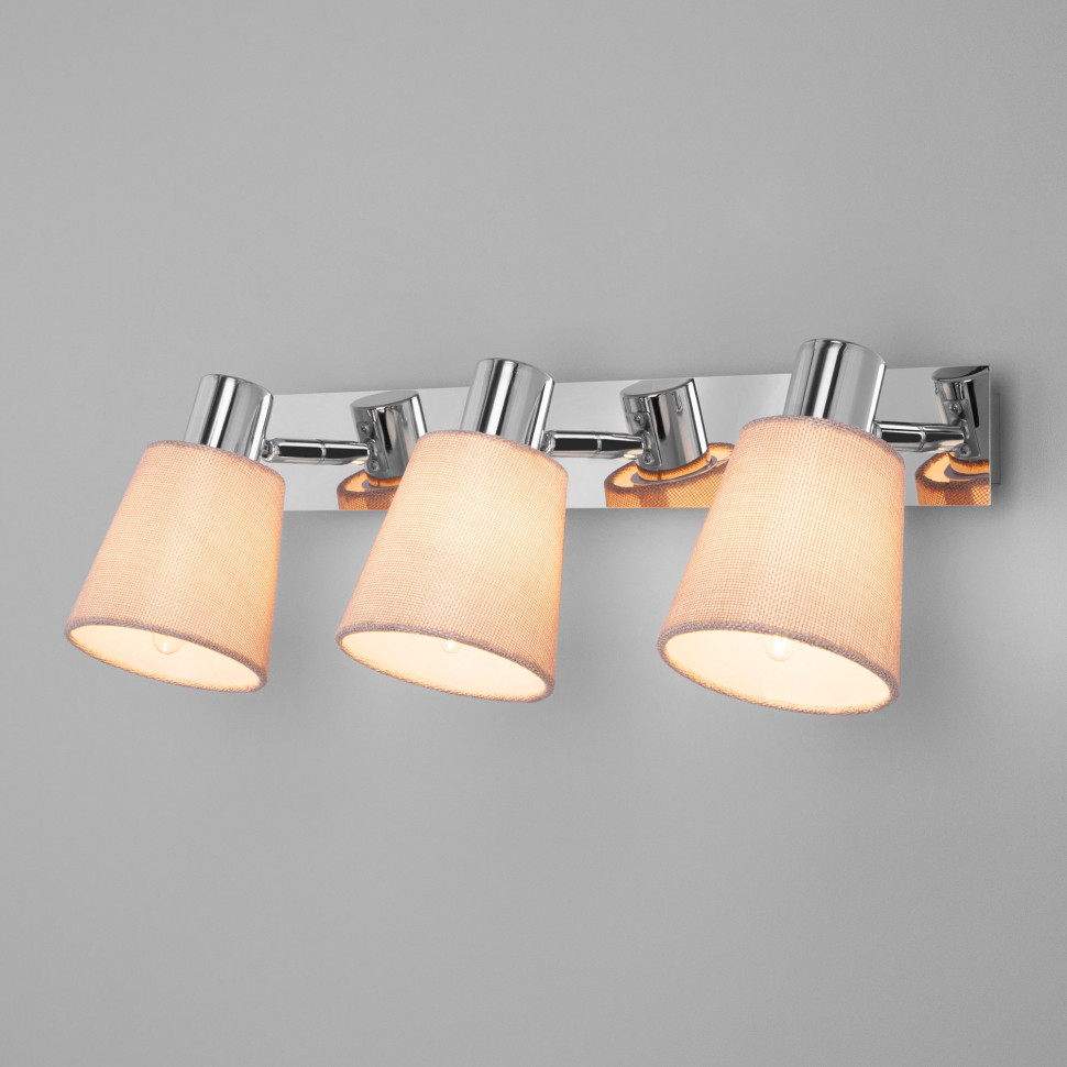 Настенный светильник 20080/3 хром / бежевый фото 1 &mdash; Multielectrika