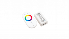 Контроллер радио RGB сенсорный 18A, 12/24V, белый, модель 2, RF-RGB-S-18A-WH2 &mdash; Multielectrika