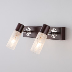 Настенный светильник со стеклянными плафонами 21130/2 хром / венге &mdash; Multielectrika