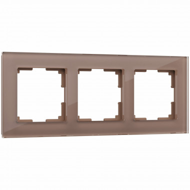 Рамка из стекла на 3 поста Favorit латте W0031142 — Multielectrika