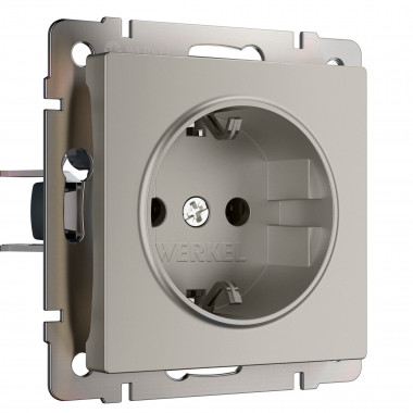 Розетка с заземлением (дымчатый) W1271004 &mdash; Multielectrika