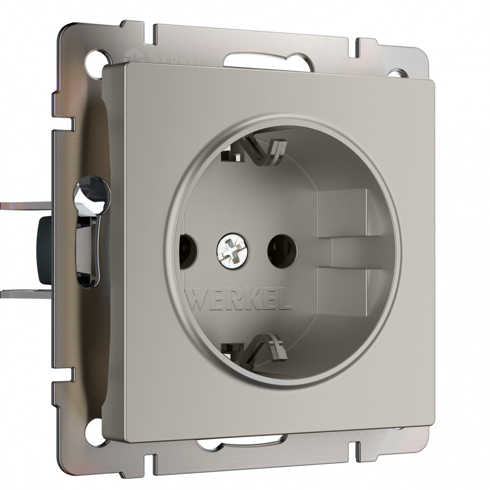 Розетка с заземлением (дымчатый) W1271004 фото 1 &mdash; Multielectrika