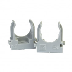 Крепеж-клипса для труб серая под пистолет Промрукав &mdash; Multielectrika