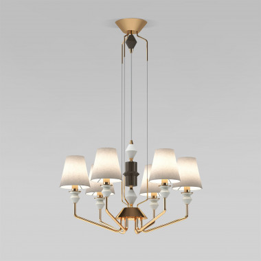 Умная люстра с декором из керамики 101012/6 — Multielectrika