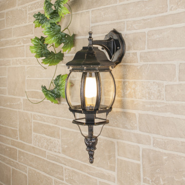 Уличный настенный светильник GL 1001D черное золото — Multielectrika