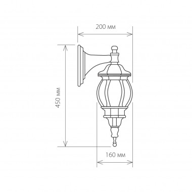 Уличный настенный светильник GL 1001D черное золото — Multielectrika