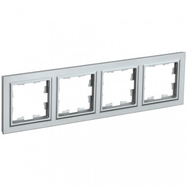 Рамка на 4 поста IEK Brite РУ-4-БрА алюминий — Multielectrika