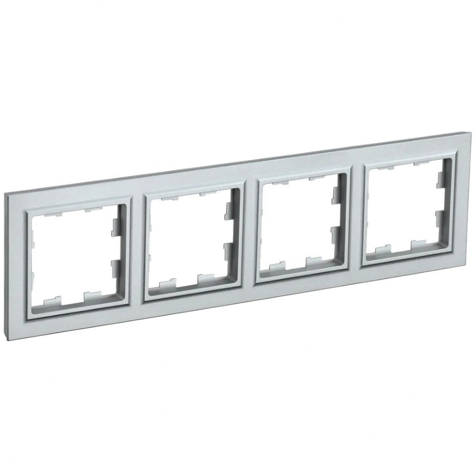 Рамка на 4 поста IEK Brite РУ-4-БрА алюминий фото 1 — Multielectrika