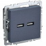 Розетка USB A+A 5В 3,1А IEK Brite РЮ10-1-БрМ маренго