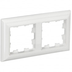 Рамка на 2 поста IEK Brite РУ-2-Бр белый/белый &mdash; Multielectrika
