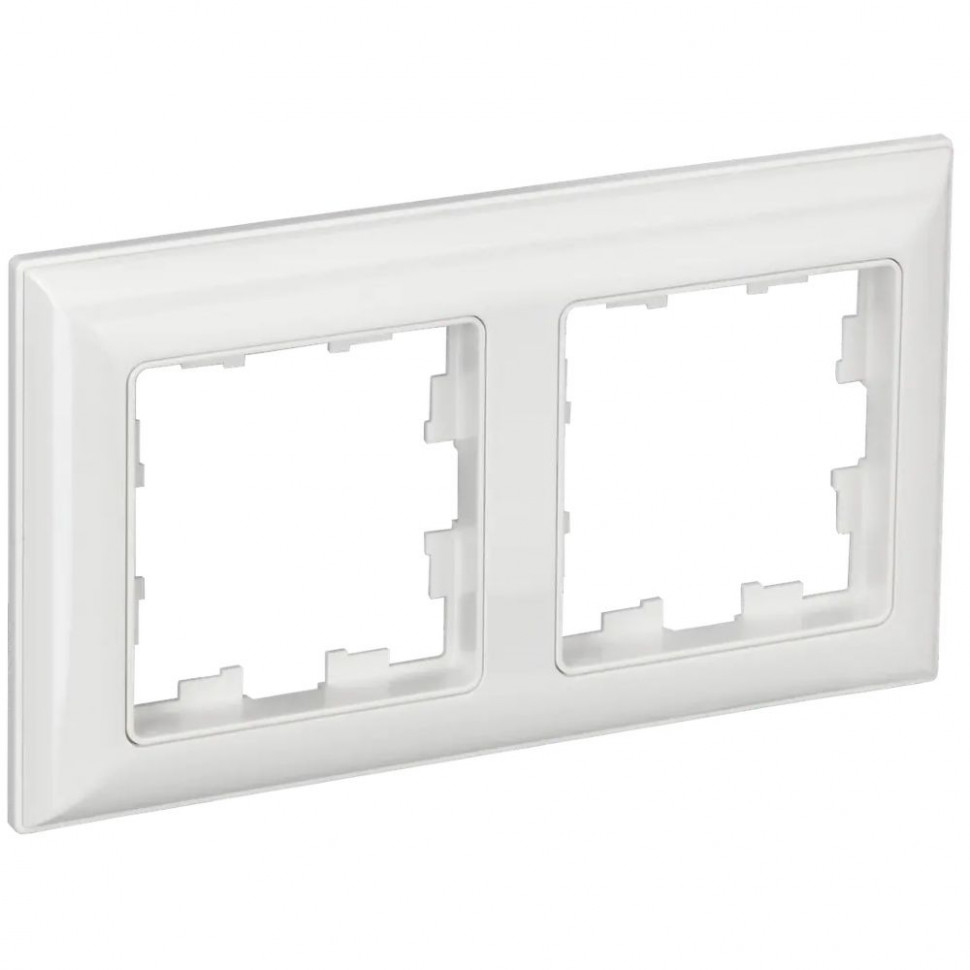 Рамка на 2 поста IEK Brite РУ-2-Бр белый/белый фото 1 — Multielectrika