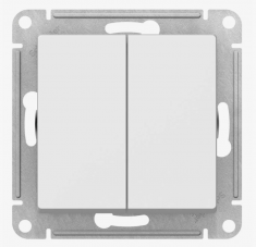Переключатель 2-клавишный перекрестный Systeme Electric ATLASDESIGN, скрытый монтаж, белый, ATN000173 &mdash; Multielectrika