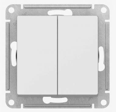 Переключатель 2-клавишный перекрестный Systeme Electric ATLASDESIGN, скрытый монтаж, белый, ATN000173 — Multielectrika