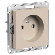 Розетка силовая Systeme Electric AtlasDesign со шторками, без заземления, 16А, песочный &mdash; Multielectrika