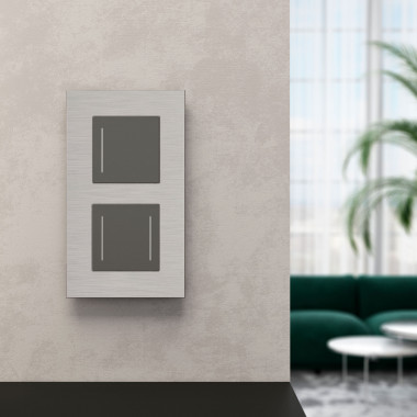 Рамка из металла на 2 поста АluMax алюминий W0023506 — Multielectrika