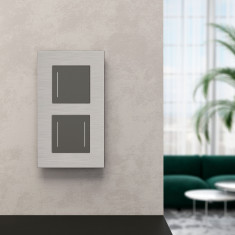 Рамка из металла на 2 поста АluMax алюминий W0023506 &mdash; Multielectrika