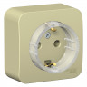 Розетка силовая, компакт Systeme Electric Blanca без шторок, бежевая 16А