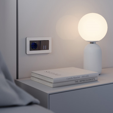 Рамка из поликарбоната на 2 поста Split белый/черный, soft-touch W0023068 &mdash; Multielectrika