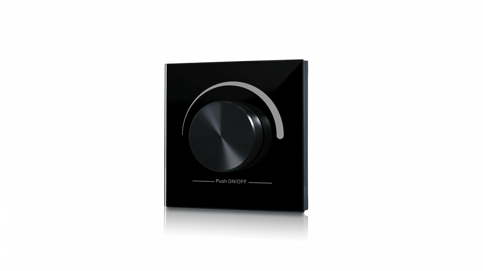 W-DIM (B) Радио панель встраиваемая в стену с валкодером на 1 зону. Черная фото 1 — Multielectrika