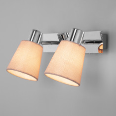Настенный светильник с тканевым абажуром 20080/2 хром / бежевый &mdash; Multielectrika