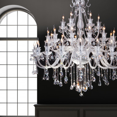 Подвесная люстра с хрусталем 336 хром — Multielectrika