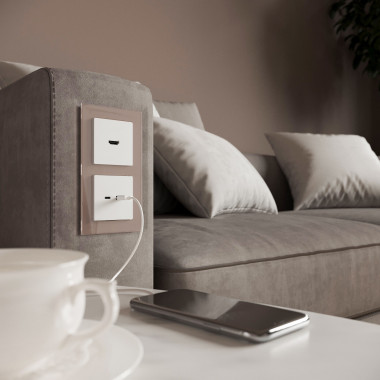 Рамка на 2 поста (латте, стекло) W0021142 — Multielectrika