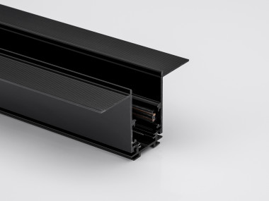 SY-LINK-20T2-2.5-BL, шинопровод встраиваемый глубокий под шпаклевку, 48В, черный, 2.5м — Multielectrika