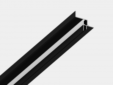 Безрамный «теневой» профиль FGC-20-BL-2 для установки в гипсокартон черный, отступ 20 мм с рассеиват — Multielectrika