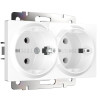 Розетка двойная с заземлением (белая) W1172001 фото 1 &mdash; Multielectrika