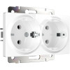 Розетка двойная с заземлением (белый) W1172001 фото 1 &mdash; Multielectrika