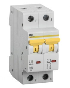 Автоматический выключатель ВА 47-60M 2Р 16А 6 кА характеристика С IEK MVA31-2-016-C &mdash; Multielectrika