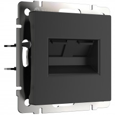 Розетка двойная Ethernet RJ-45 (черный матовый) W1182208 &mdash; Multielectrika