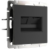 Розетка двойная Ethernet RJ-45 (черный матовый) W1182208 фото 1 &mdash; Multielectrika
