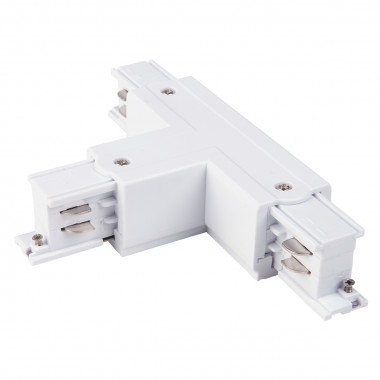 Коннектор Т-образный для трехфазного шинопровода левый белый TRC-1-3-TL-WH — Multielectrika
