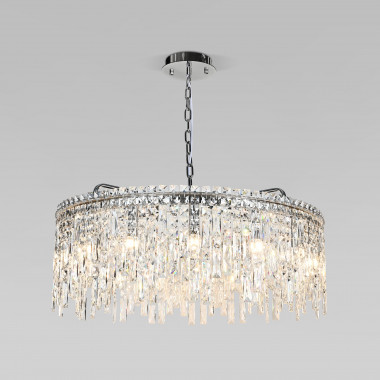 Умная подвесная люстра с прозрачным хрусталем 60159 хром — Multielectrika