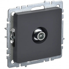 Розетка TV проходная IEK Brite РТВ10-0-БрГ графит &mdash; Multielectrika