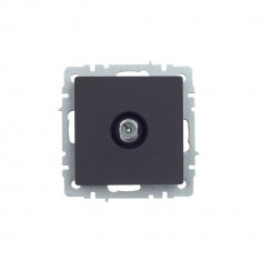 Розетка TV проходная IEK Brite РТВ10-0-БрГ графит &mdash; Multielectrika