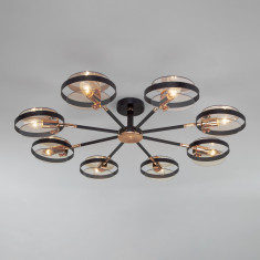 Потолочный светильник в стиле лофт 70121/8 черный &mdash; Multielectrika