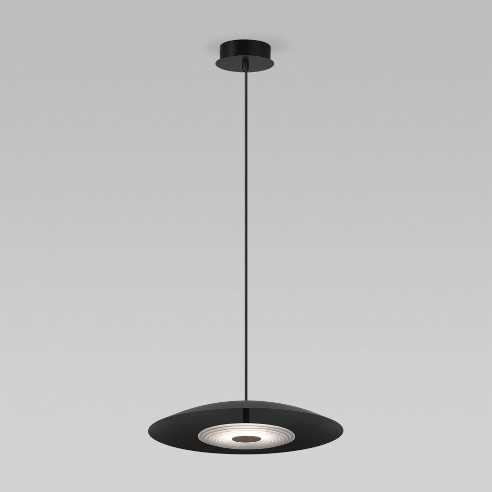 Подвесной светильник с металлическим плафоном 90328/1 черный фото 1 &mdash; Multielectrika