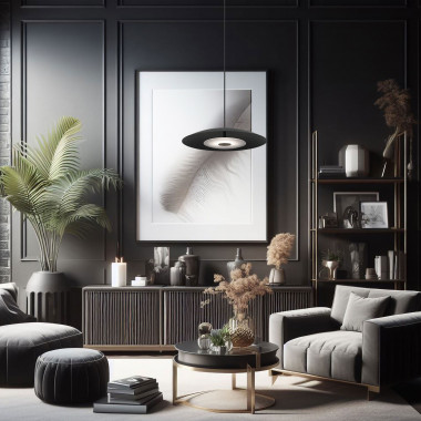 Подвесной светильник с металлическим плафоном 90328/1 черный — Multielectrika