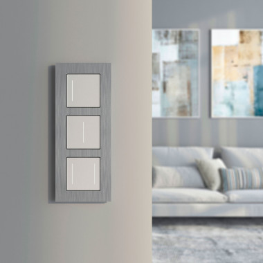 Рамка из металла на 3 поста АluMax алюминий W0033506 &mdash; Multielectrika