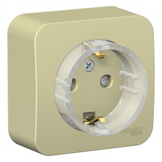 Розетка силовая, компакт Systeme Electric Blanca со шторками, бежевая 16А &mdash; Multielectrika