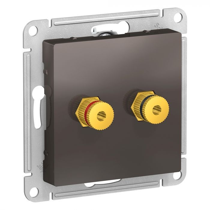 Аудиорозетка Schneider Electric Atlas Design двухместная, мокко фото 1 — Multielectrika