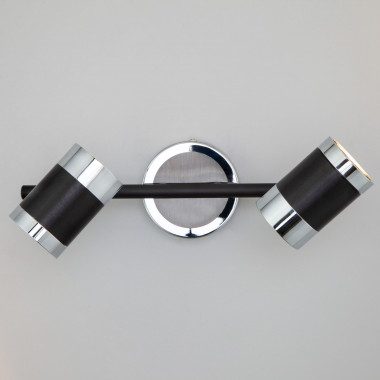 Настенный светильник с металлическими плафонами 20058/2 черный &mdash; Multielectrika