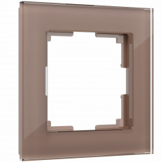 Рамка на 1 пост (латте, стекло) W0011142 &mdash; Multielectrika